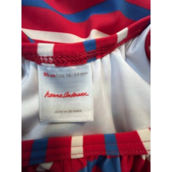 Hanna Andersson Sunblock Striped One Piece Swimsuit, 18-24 Months - Picture 3 of 3